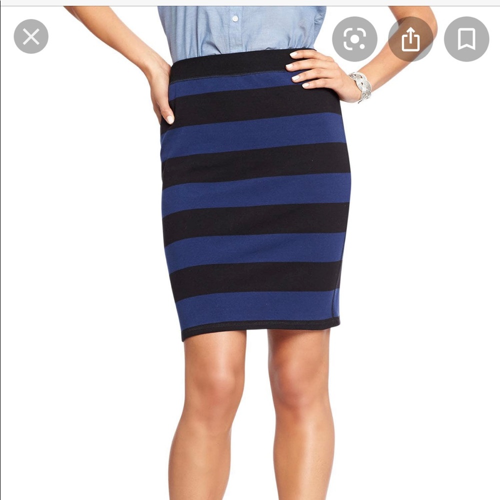 Old navy blue/black striped pencil skirt XSP